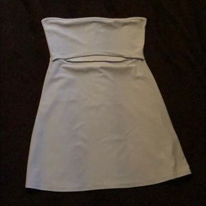 Baby blue PLT cut out dress